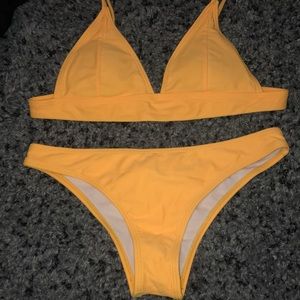 Neon yellow bikini